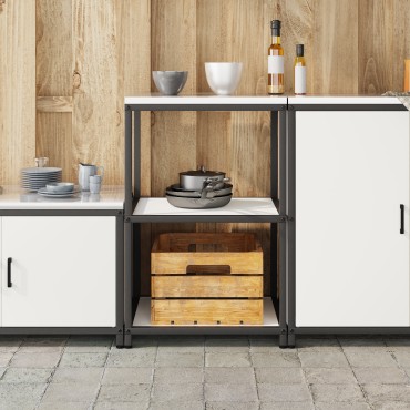 vidaXL Ράφι Κουζίνας HATTEM Λευκό 60x50x92cm Ατσάλι