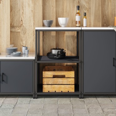 vidaXL Ράφι Κουζίνας HATTEM Ανθρακί 60x50x92cm Ατσάλι