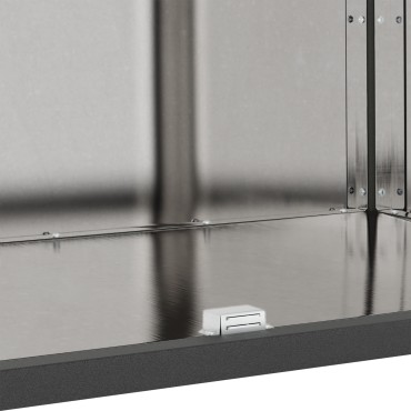 vidaXL Ντουλάπα Αποθήκευσης Κουζίνας HATTEM Ασημί 90x50x92 εκ