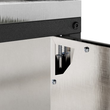 vidaXL Ντουλάπα Αποθήκευσης Κουζίνας HATTEM Ασημί 90x50x92 εκ