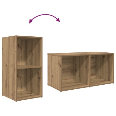 vidaXL Σετ επίπλου τηλεόρασης 72x35x37cm Καφέ Επεξεργασμένο Ξύλο
