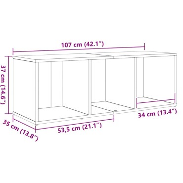 vidaXL Σετ επίπλου τηλεόρασης 72x35x37cm Καφέ Επεξεργασμένο Ξύλο