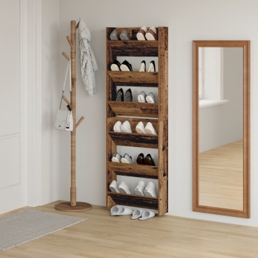 vidaXL Ντουλάπα Παπουτσιών 2 τμχ. 60x18x90cm Επεξεργασμένο Ξύλο