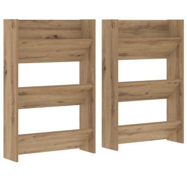 vidaXL Ντουλάπα Παπουτσιών 2 τμχ. 60x18x90cm Επεξεργασμένο Ξύλο