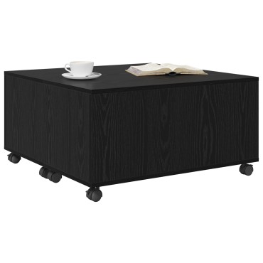 vidaXL Τραπεζάκι σαλονιού Μαύρη Οξυά 75x75x38cm 1 τεμ.