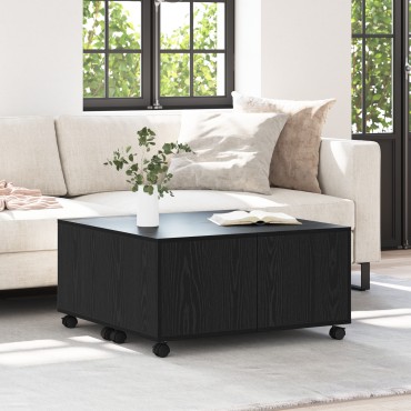 vidaXL Τραπεζάκι σαλονιού Μαύρη Οξυά 75x75x38cm 1 τεμ.