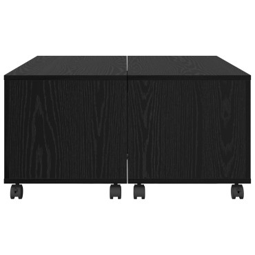 vidaXL Τραπεζάκι σαλονιού Μαύρη Οξυά 75x75x38cm 1 τεμ.