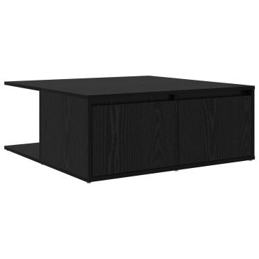 vidaXL Τραπεζάκι σαλονιού Μαύρη δρυς 80x80x31cm 1 τεμ.