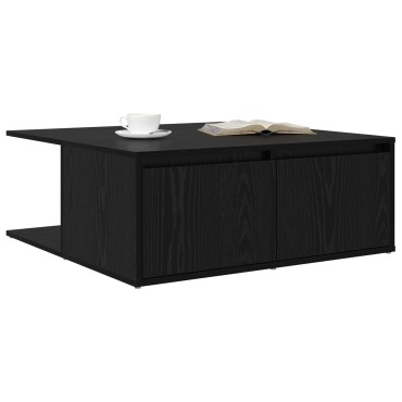 vidaXL Τραπεζάκι σαλονιού Μαύρη δρυς 80x80x31cm 1 τεμ.