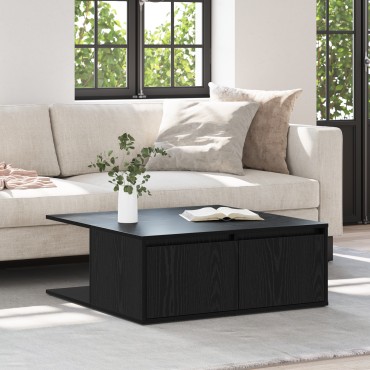 vidaXL Τραπεζάκι σαλονιού Μαύρη δρυς 80x80x31cm 1 τεμ.