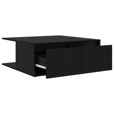 vidaXL Τραπεζάκι σαλονιού Μαύρη δρυς 80x80x31cm 1 τεμ.