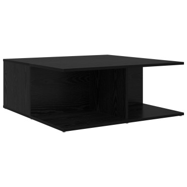 vidaXL Τραπεζάκι σαλονιού Μαύρη δρυς 80x80x31cm 1 τεμ.