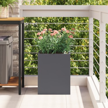 vidaXL Γλάστρα Κήπου Ανθρακί 32 x 32 x 40 εκ. Ψυχρής έλασης χάλυβας
