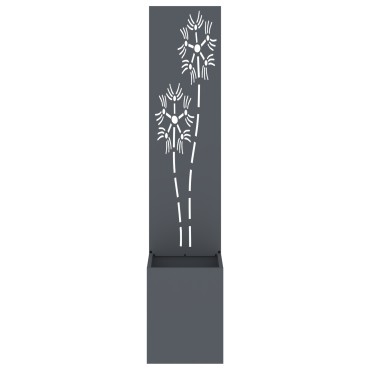vidaXL Οθόνη Ιδιωτικότητας Κήπου Floral Ανθρακί 32 x 32 x 150 εκ