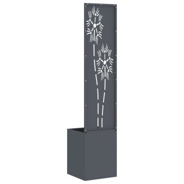 vidaXL Οθόνη Ιδιωτικότητας Κήπου Floral Ανθρακί 32 x 32 x 150 εκ