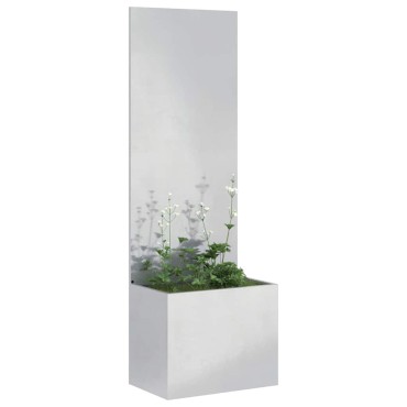 vidaXL Οθόνη Ιδιωτικότητας Κήπου Ασημί 50 x 32 x 150 εκ