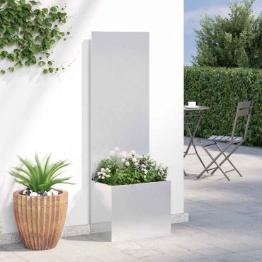 vidaXL Οθόνη Ιδιωτικότητας Κήπου Ασημί 50 x 32 x 150 εκ