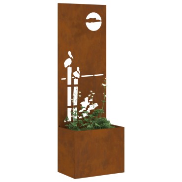 vidaXL Οθόνη Ιδιωτικότητας Κήπου Σκ rusty 50 x 32 x 150 εκ