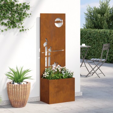 vidaXL Οθόνη Ιδιωτικότητας Κήπου Σκ rusty 50 x 32 x 150 εκ