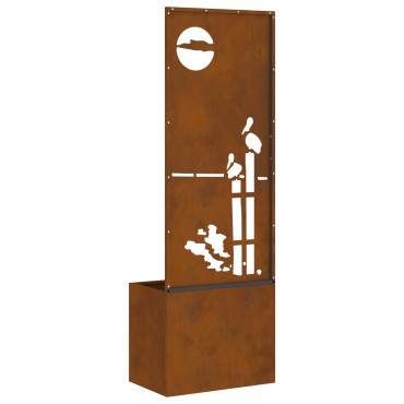 vidaXL Οθόνη Ιδιωτικότητας Κήπου Σκ rusty 50 x 32 x 150 εκ