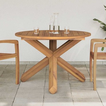 vidaXL Τραπέζι Κήπου 109x74cm από Μασίφ Ξύλο Teak 1 τεμ.