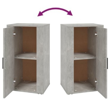 vidaXL Ντουλάπι Γκρι σκυροδέματος 40x33x70cm από Επεξεργασμένο Ξύλο 1 τεμ.
