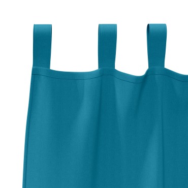vidaXL Κουρτίνες Μαύρης Ύφανσης με Δαχτυλίδια 2 τμχ. Τιρκουάζ 260x140cm