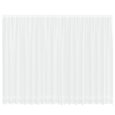 vidaXL Κουρτίνα Δαντέλας με κουρτίνες Λευκό 220x500cm Πολυεστέρας