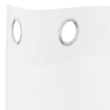 vidaXL Κουρτίνα βυσσινί 2 τμχ. Λευκό 260x140cm Πολυεστέρας