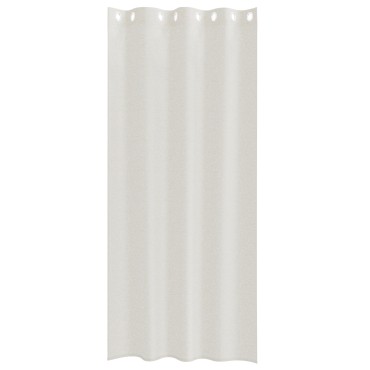 vidaXL Κουρτίνα βυσσινί 2 τμχ. Κρεμ 260x140cm Πολυεστέρας