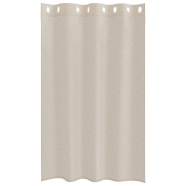 vidaXL Κουρτίνα βυσσινί 2 τμχ. Άμμος 175x140cm Πολυεστέρας