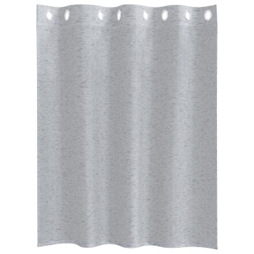 vidaXL Κουρτίνα βυσσινί 2 τμχ. Σκούρο Γκρι 140x140cm Πολυεστέρας