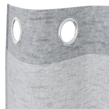 vidaXL Κουρτίνα βυσσινί 2 τμχ. Σκούρο Γκρι 225x140cm Πολυεστέρας