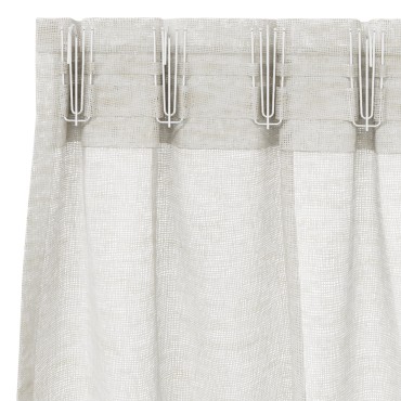 vidaXL Κουρτίνα βυσσινί 2 τμχ. Κρεμ 175x140cm Πολυεστέρας