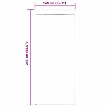 vidaXL Κουρτίνα βυσσινί 2 τμχ. Άμμος 245x140cm Πολυεστέρας