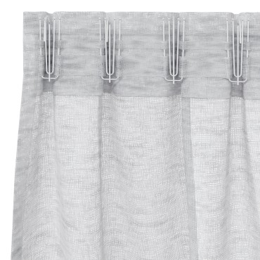 vidaXL Κουρτίνα βυσσινί 2 τμχ. Ανοιχτό γκρι 175x140cm Πολυεστέρας