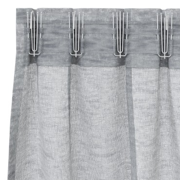 vidaXL Κουρτίνα βυσσινί 2 τμχ. Σκούρο Γκρι 140x140cm Πολυεστέρας