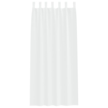 vidaXL Κουρτίνα βυσσινί 2 τμχ. Λευκό 260x140cm Πολυεστέρας