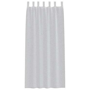 vidaXL Κουρτίνα βυσσινί 2 τμχ. Ανοιχτό γκρι 245x140cm Πολυεστέρας