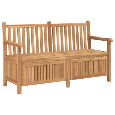 vidaXL Παγκάκι κήπου με αποθήκευση 150x60x90cm Στερεό Ξύλο Τίκ 1 τεμ.