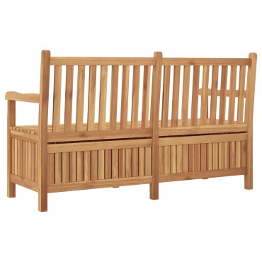 vidaXL Παγκάκι κήπου με αποθήκευση 150x60x90cm Στερεό Ξύλο Τίκ 1 τεμ.