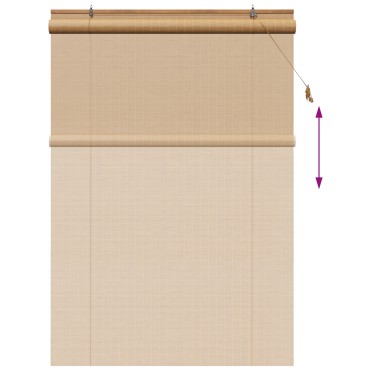 vidaXL Ρόλερ (στόρι) Καφέ 150 x 220 cm Μπαμπού