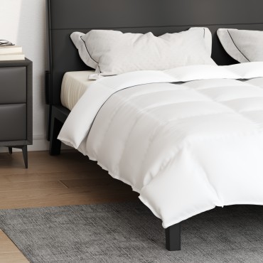 vidaXL Καλοκαιρινό Παπλωματοθήκη Λευκό 260 x 220 εκ. Φτερό