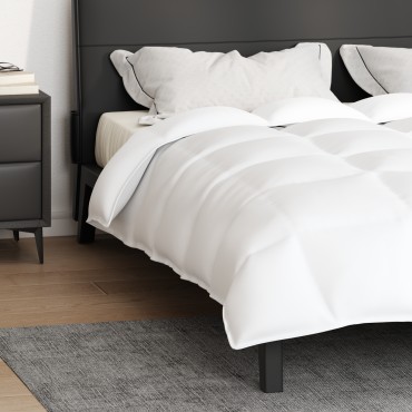 vidaXL Χειμερινό Παπλωματοθήκη Λευκό 200 x 200 cm Φτερό