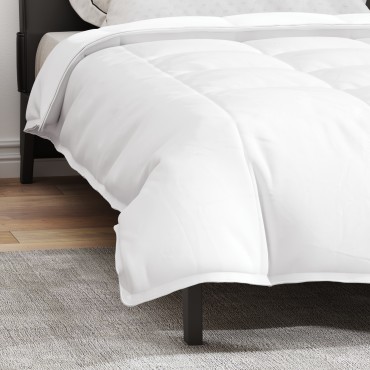 vidaXL Κουβέρτα 2 σε 1 Λευκό 135 x 200 cm Φτερό