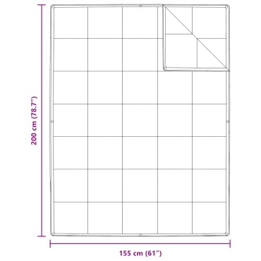 vidaXL Κουβέρτα 2 σε 1 Λευκό 155 x 200 εκ. Φτερό