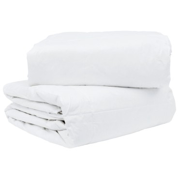 vidaXL Κουβέρτα 2 σε 1 Λευκό 200 x 220 cm Φτερό