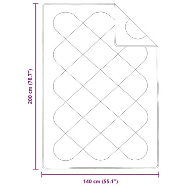 vidaXL Πάπλωμα Λευκό 200 x 140 x 4 εκ Πολυεστέρας