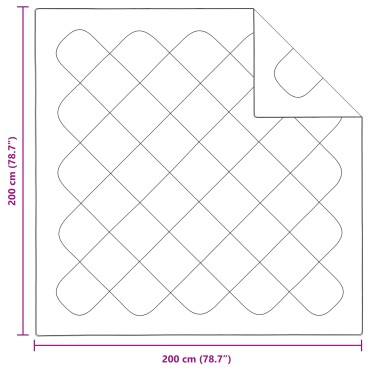 vidaXL Πάπλωμα Λευκό 200 x 200 x 3 εκ Πολυεστέρας