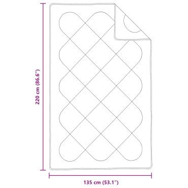 vidaXL Πάπλωμα Λευκό 220 x 135 x 4 εκ Πολυεστέρας